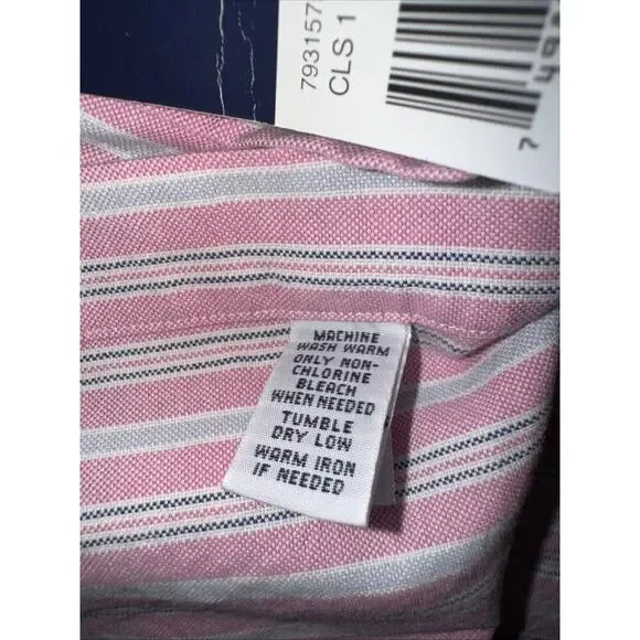 Polo Ralph Lauren Long Sleeve Custom Fit Button-Down Pink Striped Shirt NWT M - Picture 8 of 12